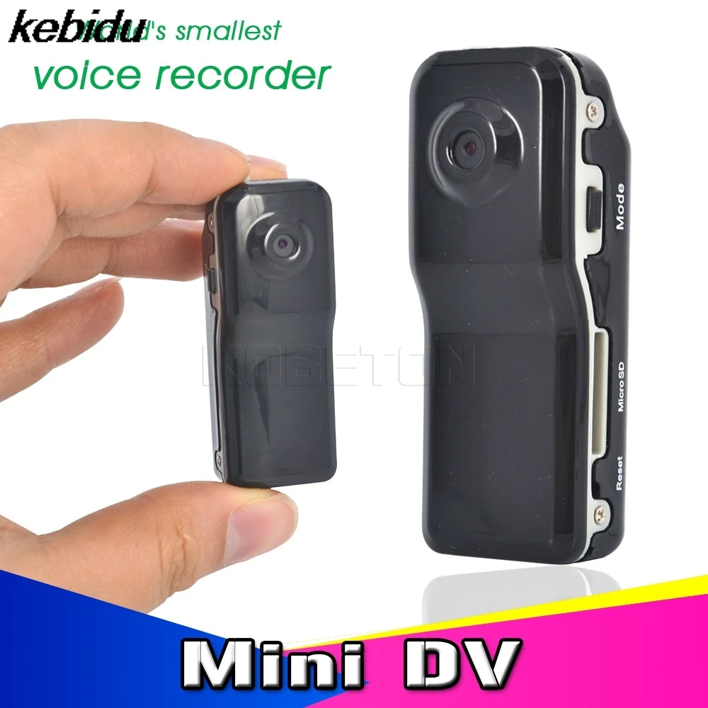 Kebidu черная мини DV MD80 DVR видеокамера 720P HD Спорт на открытом воздухе с аудио