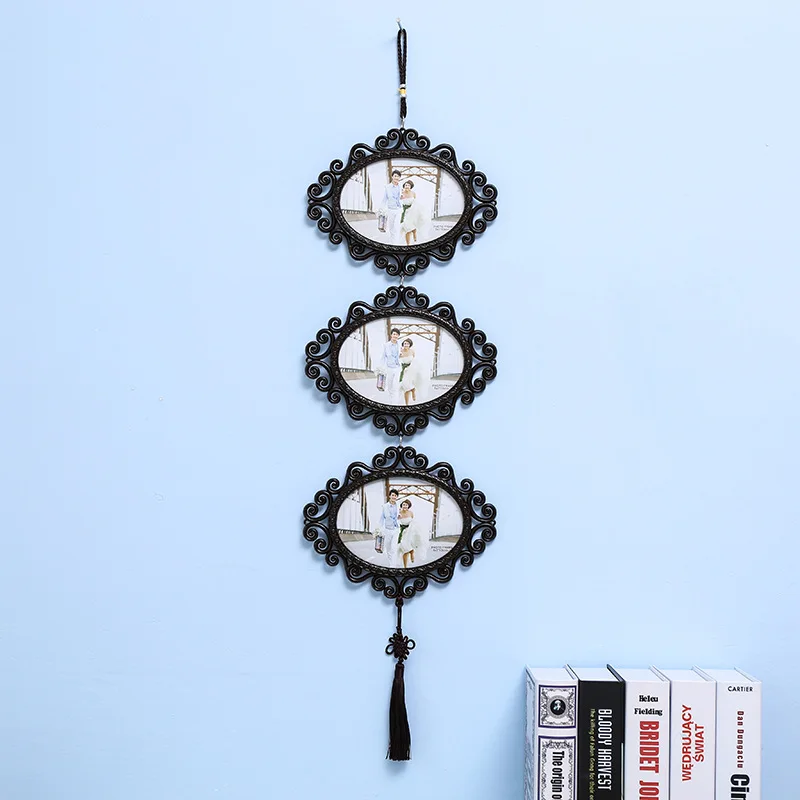 Креативная Тройная подвесная фоторамка с китайским узлом 7 дюймов для студийной