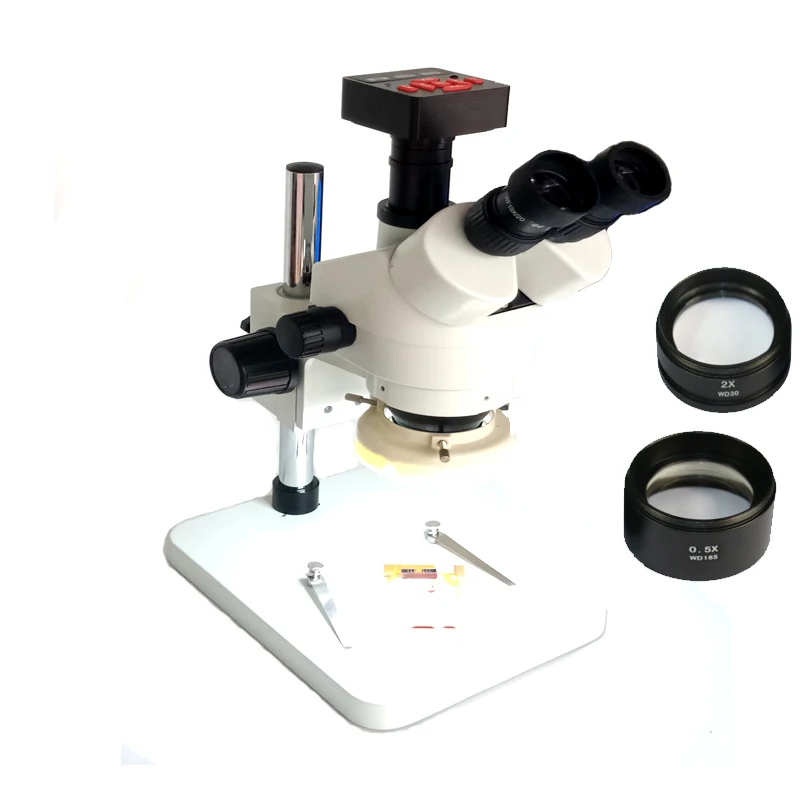 1080P 60FP 21MP 3.5X 7X 45X 90X HDMI USB Trinocular Stereo Soldering Zoom Industrial Video Microscope Camera PCB IC Repair Tool |