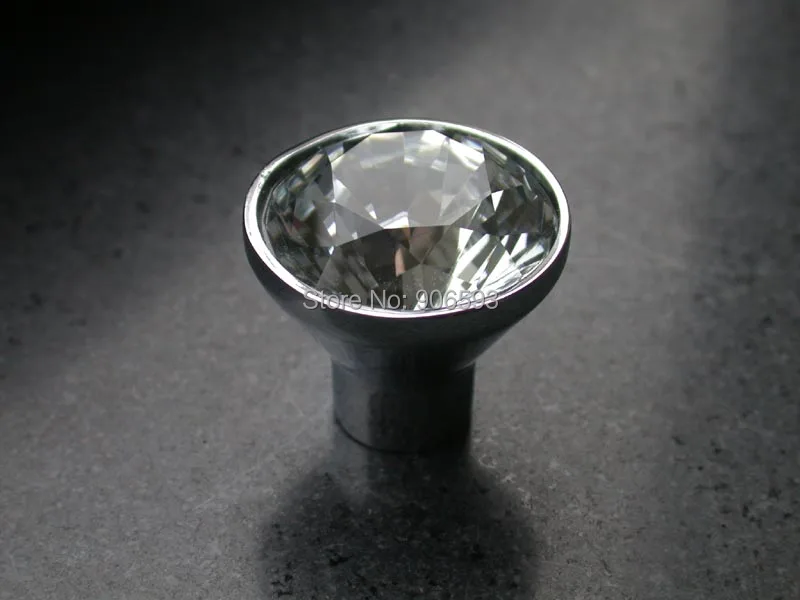 

35pcs lot free shipping Clear 30mm diamond crystal knobs