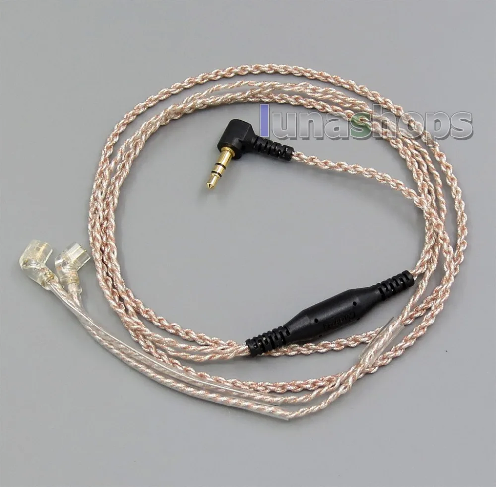 LN005641 3 5 мм 2 mmEarphone посеребренные OCC смешанные Фольга полиуритановый кабель для UE18