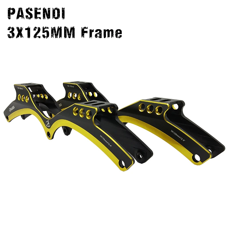 PASENDI 3 Колеса Рама на роликах inline скорость коньках кадр черный скейт держать