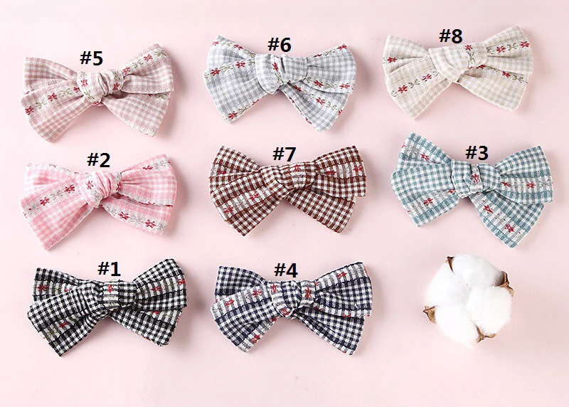 

36pc/lot Cotton Fabric Bow Hair Clip ,Girls Floral Print Hairpins Buotique Hair Bows Hairgrips Kids Hair Accessories