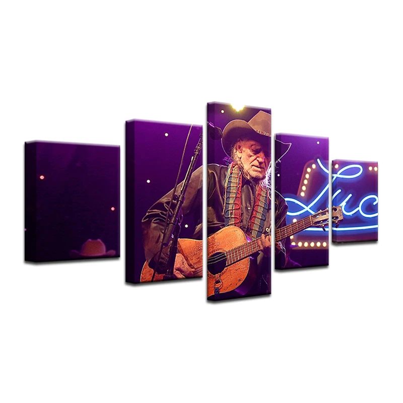 Картина на холсте с изображением певицы Вилли Нельсона Техасского Мусса для