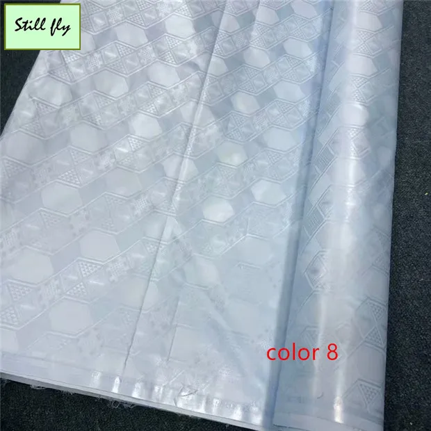 color 8 Последние Базен riche getzner последние жаккардовые Гвинея brocade Ткань хлопок вышитые кружево для мужчин 10 ярдов/партия - Цвет: color 8