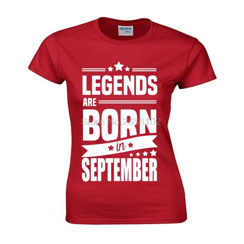 Женская футболка 2017 забавный подарок на день рождения с надписью Легенды рождены