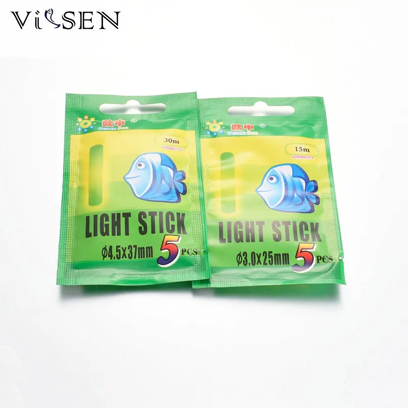 Vissen 50pcs / 10 bags светлячки для рыблки поплавок светящийся многоцветная рыбацкая