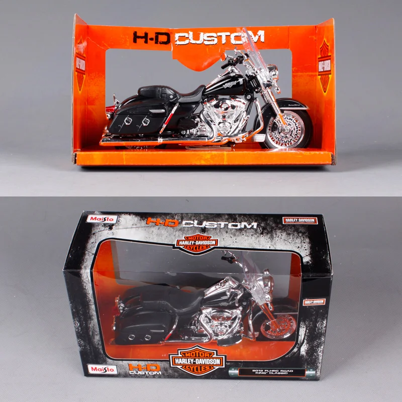 Maisto 1:12 2013 FLHRC Road King Classic мотоцикл литья под давлением черный модели литой