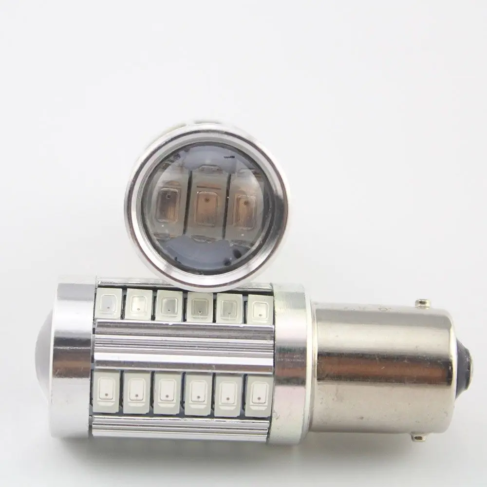 2X Янтарный RV Кемпер 1156 1141 1003 BA15S 5730 33 SMD светодиодный обратный светильник 12V |