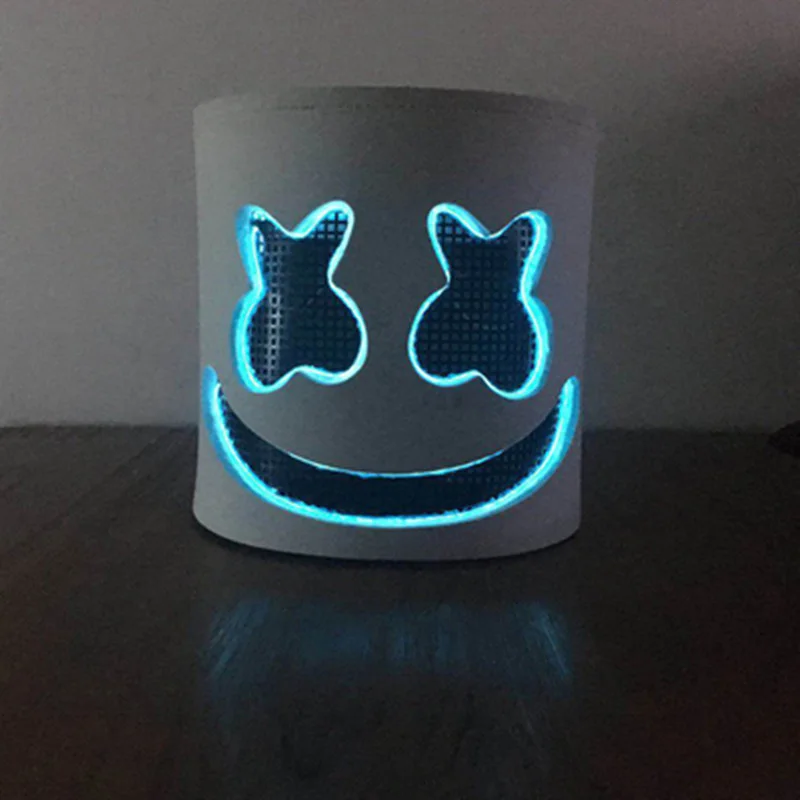 DIY DJ Marshmello маски EVA LED светящиеся аксессуары для косплея Хэллоуин Электронный