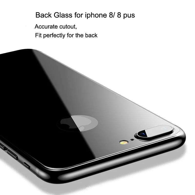 Esobest 3D Изогнутые полный охват назад стекло пленка для iphone 8 Защита экрана сзади