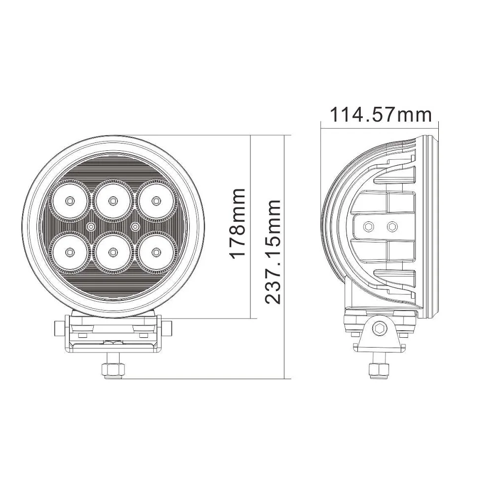 

LED660 led work light combo 60w 10~30V DC IP68 7" 6pc*10W