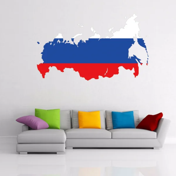 Флаг карта России настенная виниловая наклейка индивидуальное украшение для