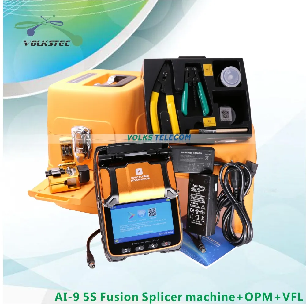 ORANGE 5S AI-9 сварочный аппарат SM& MM VFL OPM Сращивание машина с французским русским испанским португальский - Цвет: ORANGE