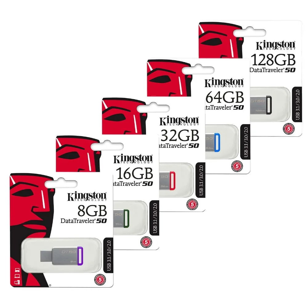 Kingston Digital DT50 USB 3 0 флешка 16 Гб Флешка 128 ГБ 32 64 металлическая 8 Память U Stick - купить по