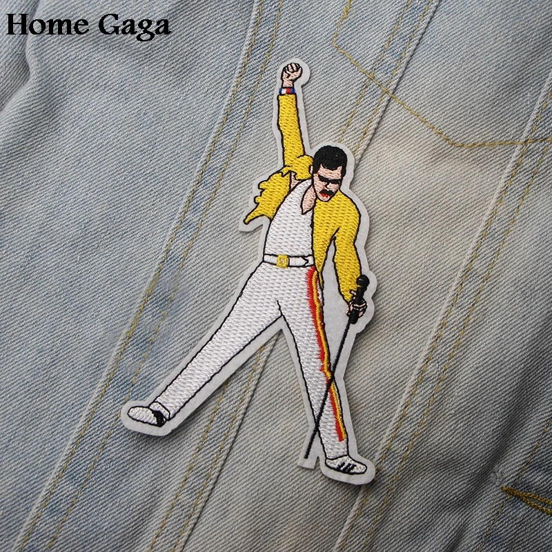1 Homegaga Фредди Меркурий Сделай Сам аппликация Патчи Наклейки для шитья рубашка сумка Джерси одежда куртка значки железные на футболке D1721 - Цвет: 1