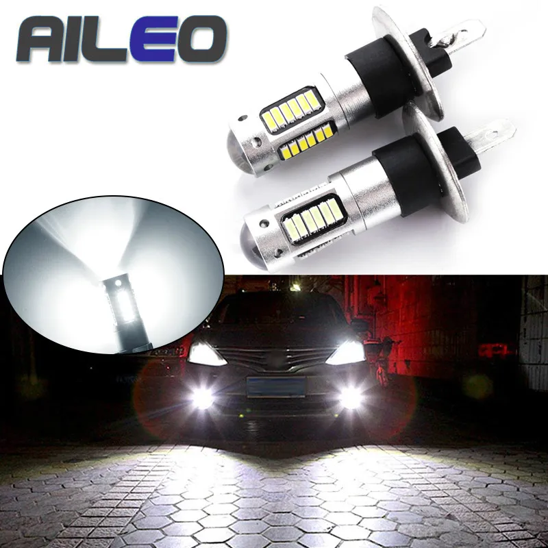 Светодиодная Автомобильная противотуманная фара AILEO h1 buib 800LM 4014 chip для Mercedes Benz BMW