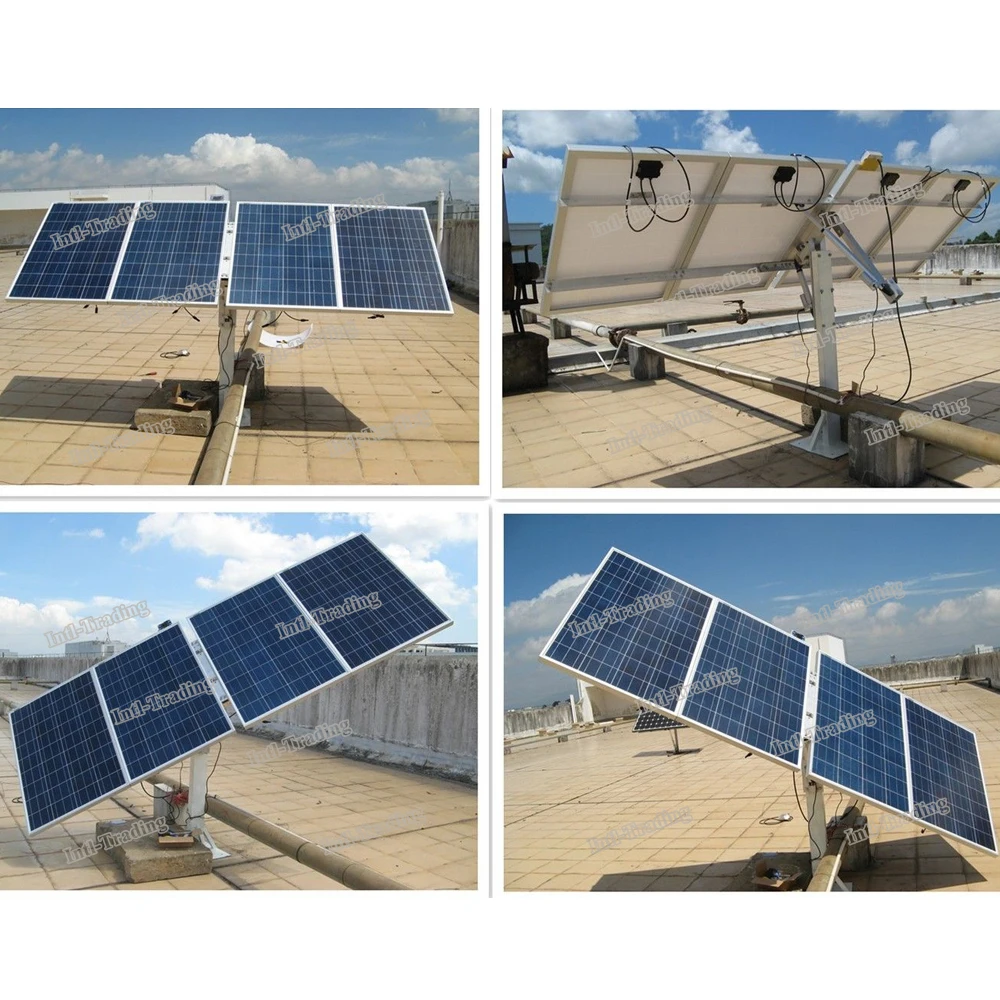 12V Solar Tracking Track Dual Axis Tracker +10&quot Linear Actuator 1500N Motor +LCD Controller +Wind Speed Sensor 3 Cups Anemometer |