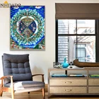 Рисунок на холсте в виде трех миров, Индия, китайская религия, художественные настенные картины Thangka для прихожей, домашний декор