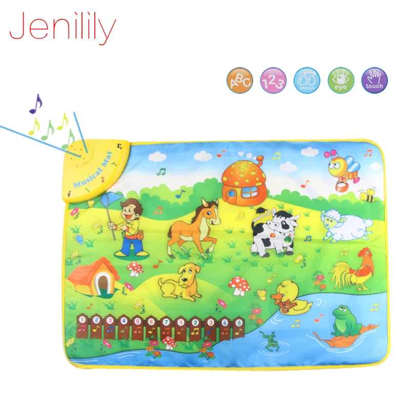 

Jenilily jn131313nc 69x50 см музыкальное пианино с голосом животных, детский игровой коврик на ферме, детский игровой коврик, детский дорожный игровой ...