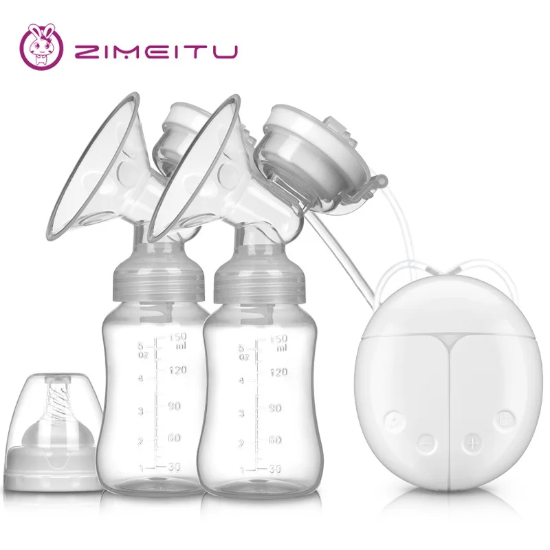 ZIMEITU двойной Электрический молокоотсос мощный сосок всасывающий USB с детской