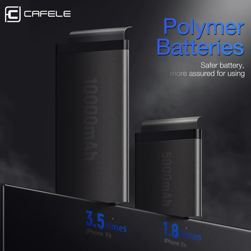 Cafele 5000 мАч портативное зарядное устройство внешний аккумулятор для iPhone Xiaomi Mi