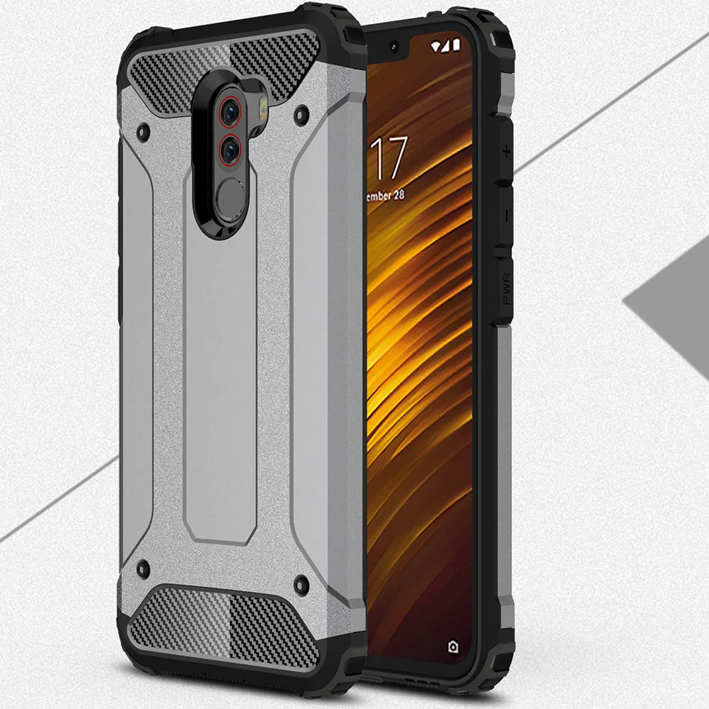 Защитный Тонкий чехол для Xiaomi Pocophone F1 6 18 дюймов гибридный жесткий из ТПУ и