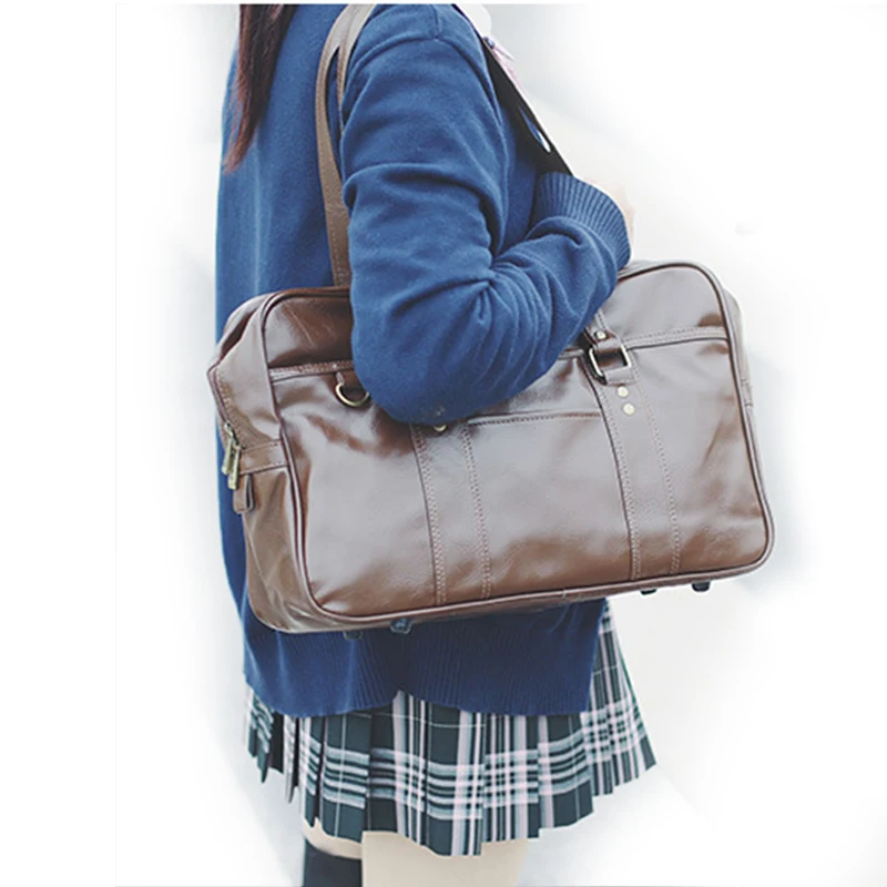 

Japanese Harajuku JK Uniform Cosplay Bag Princess Lolita School Shoulder Bags PU Handbag Black/Brown