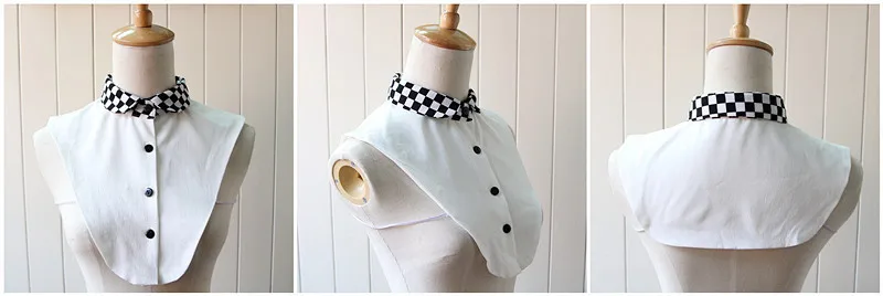 Новинка 2017 Однотонная рубашка с ложным воротником белая и черная блузка