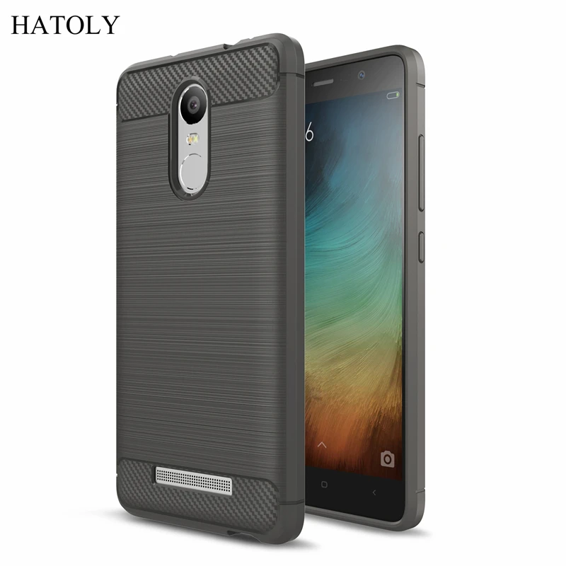 HATOLY For Capa Xiaomi Redmi Note 3 Pro Case Anti-knock Soft TPU Brushed Rugger Silicon Phone &lt |