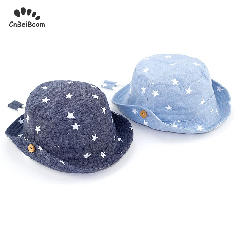Baby Soft Denim hat 2020 Fashion Cotton Summer Sun Hat Infant Boys Girls Bucket Star cowboy Tractor Caps | Детская одежда и обувь