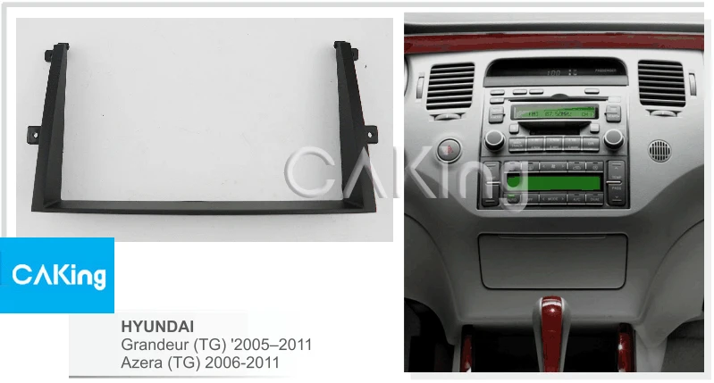 Автомобильная фасция Радио панель для Hyundai Grandeur 2005 2011 Azera 2006 Dash Fitting Kit Facia пластина
