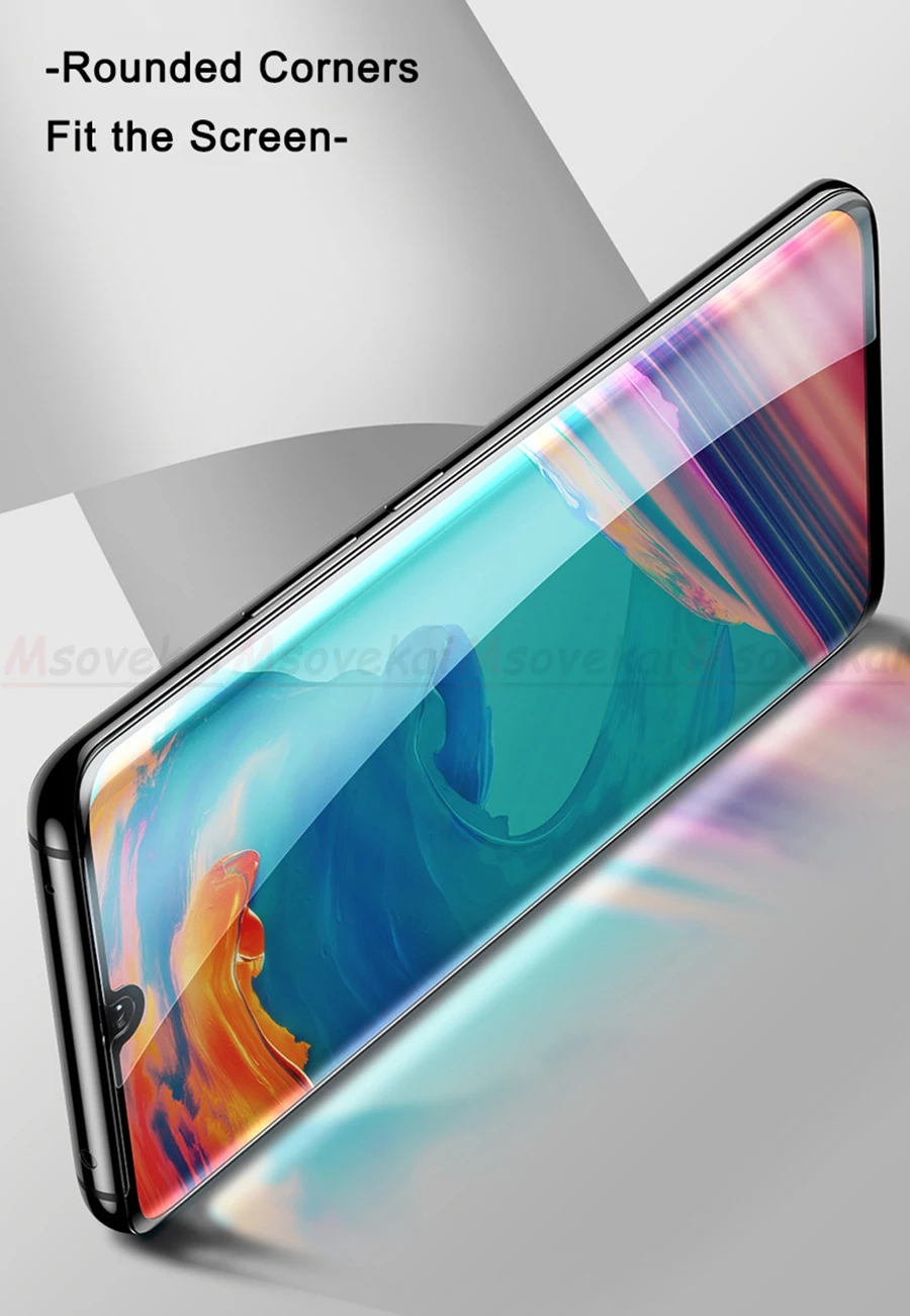 10D 3D изогнутое закаленное стекло с полным покрытием для Huawei P30 Pro Lite Nova 4e