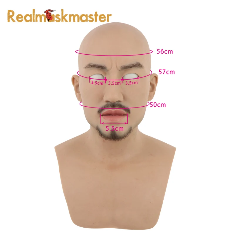 Realmaskmaster Мужская латексная Реалистичная искусственная силиконовая маска для