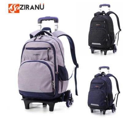 Рюкзак на колесиках ZIRANYU, детский школьный рюкзак на колесиках для мальчиков