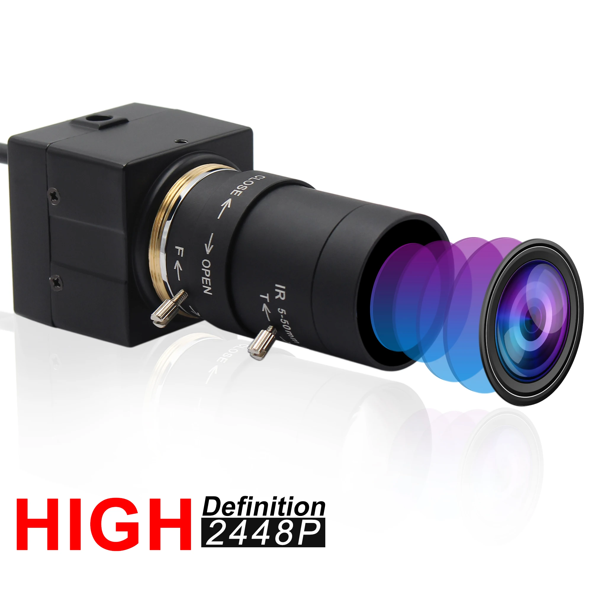 Камера видеонаблюдения Sony IMX179 8 Мп 3264X2448 USB 5 50 мм с переменным фокусным