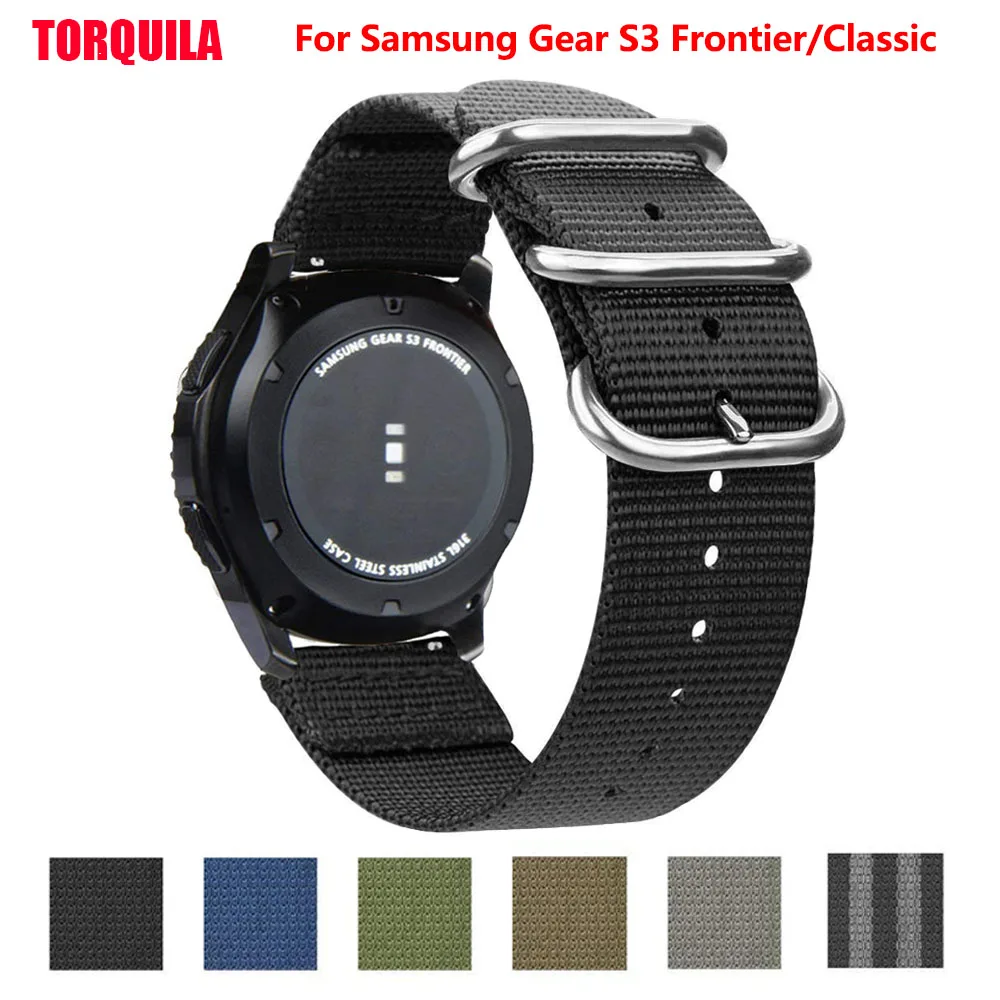 Torquila 22 мм НАТО нейлон ремешок для samsung Шестерни S3 классический/Frontier Quick Release