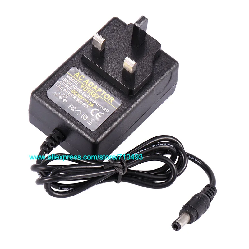 С чипом IC AC DC источник питания 15 в 2A адаптер 30 Вт Зарядное устройство 1.5A 5 мм x 2