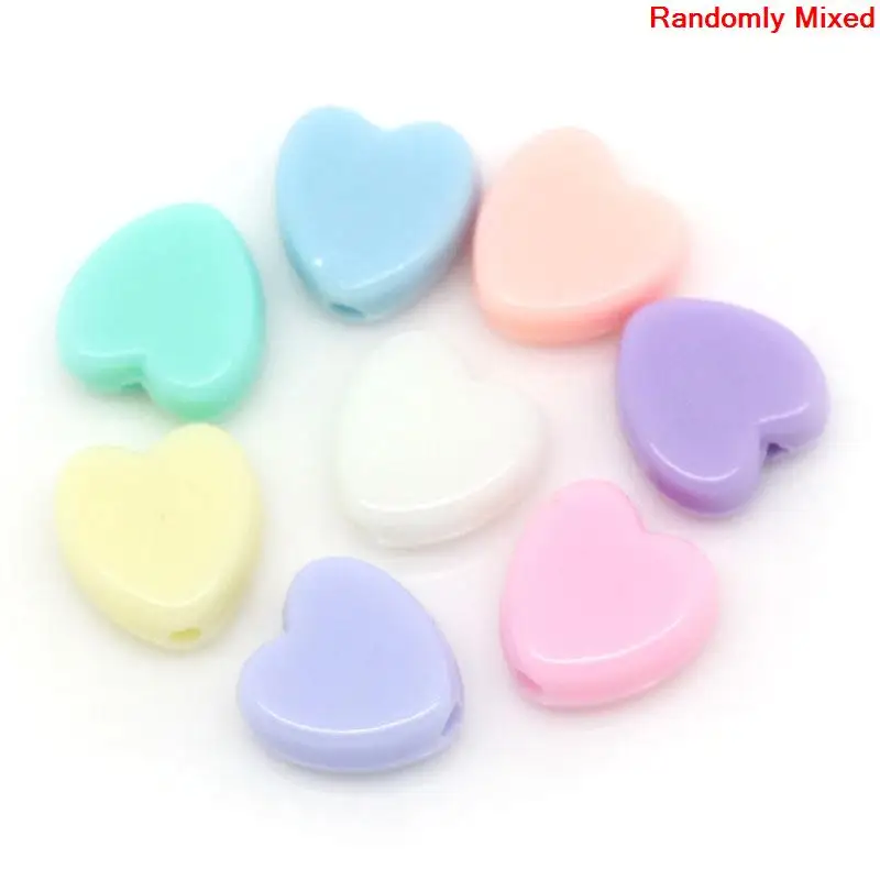 Подвески из акриловых бусин 8 сезонов смешанное сердце мм x (3/8 &quotx 3/8&quot) отверстие: