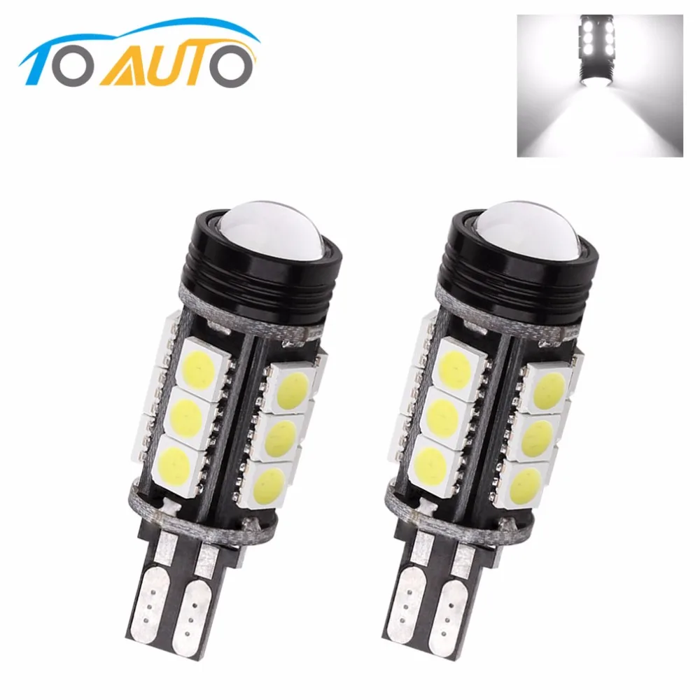 2 шт. Автомобильные светодиодные лампы T15 Canbus 921 912 W16W 5050 SMD 12 В|led light car cob|5050 canbuscob smd