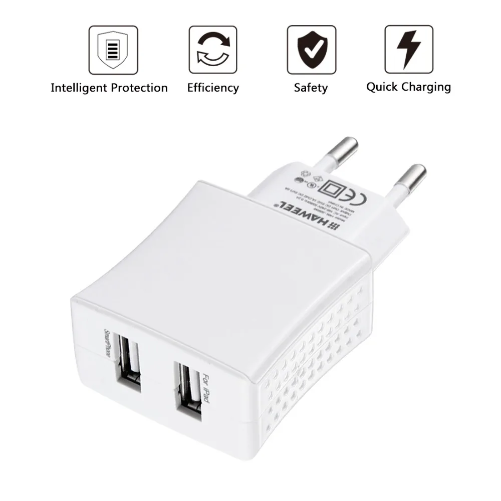 USB Зарядное устройство ЕС plug 2 порты Попутчики Max 3.1A для iPhone 7/7 Plus/6 /6s/6s Плюс/iPad/samsung