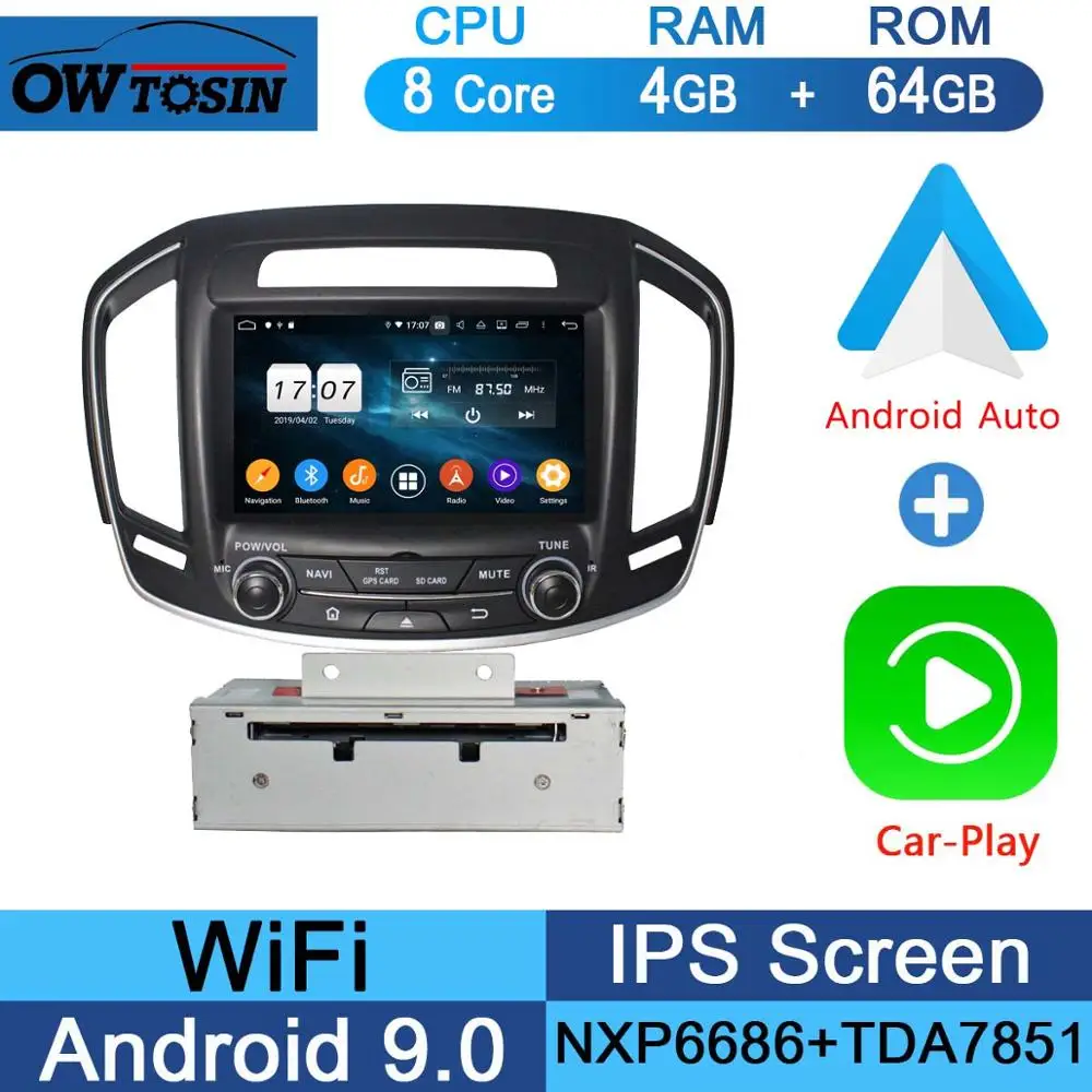 64G CarPlay Android " ips 1920*1080 8 ядерный 4G+ 64G Android 9,0 автомобильный dvd-плеер для Buick Regal Vauxhall Insignia/Opel Insignia CarPlay - Цвет: 64G CarPlay Android