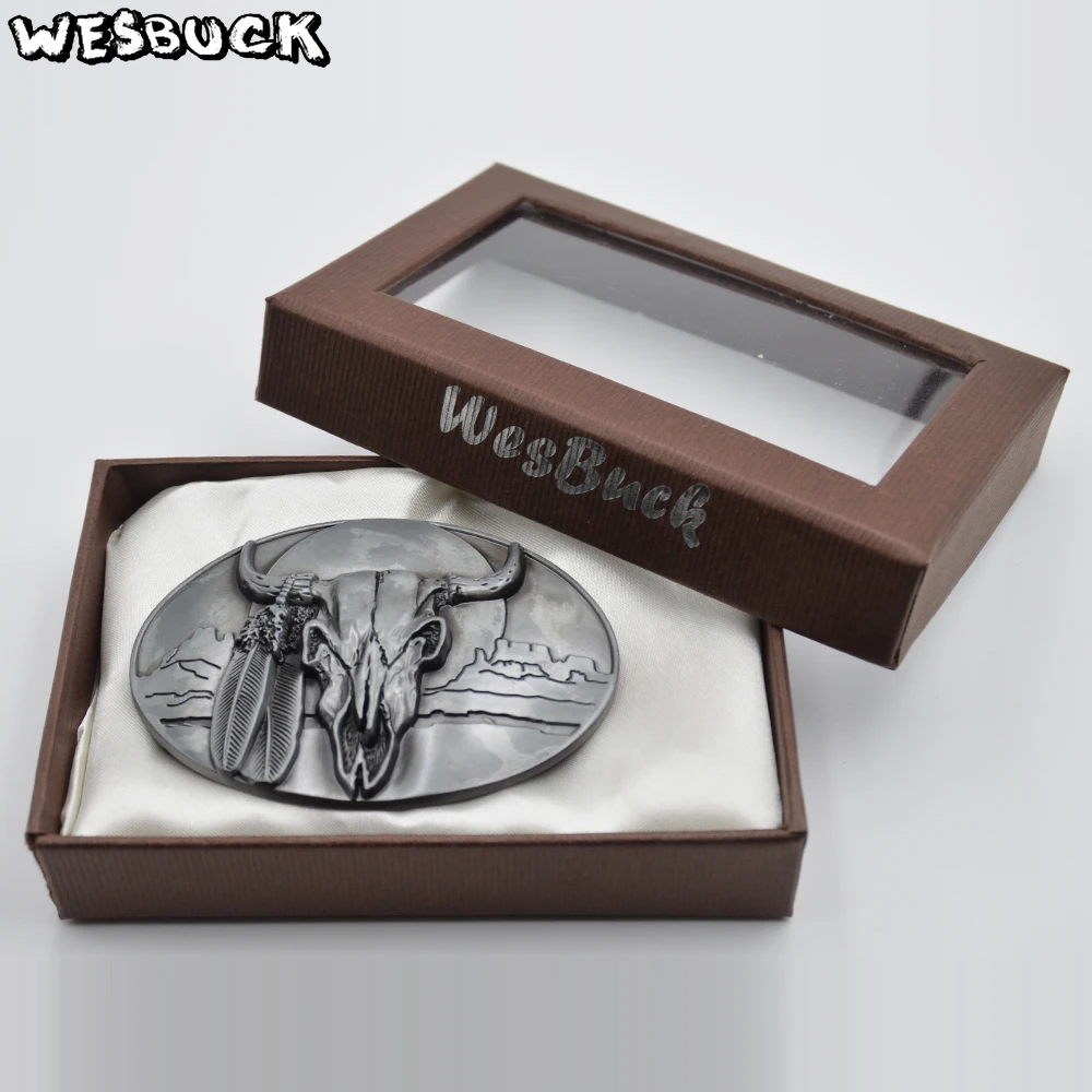 Wesbuck Brand большая голова быка с ремешком с пряжкой