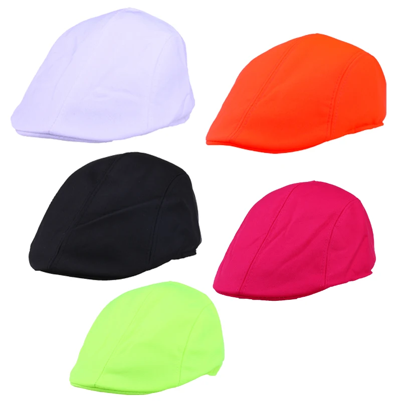 Женские береты унисекс CRUOXIBB флуоресцентные цветные хлопковые шапки для мужчин и