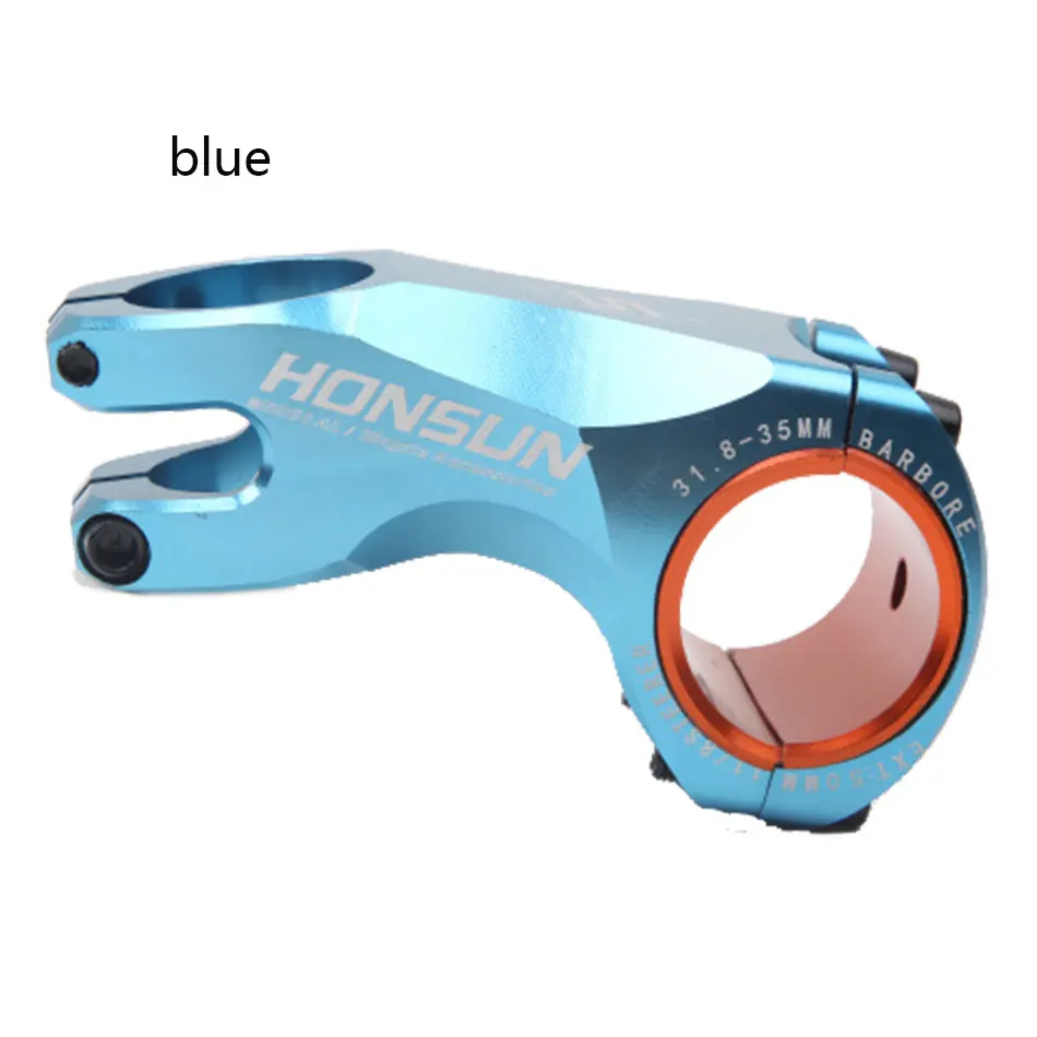 BLUE 17 degree WUZEI 50/70 мм Высокопрочный легкий 35 мм 31,8 мм стержень для XC AM MTB Горный шоссейный велосипед части велосипеда - Цвет: BLUE 17 degree