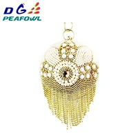 new fashion womens tassel golden diamond crystal beaded pearl round ball shoulder clutches bridal wedding wristlets handbags