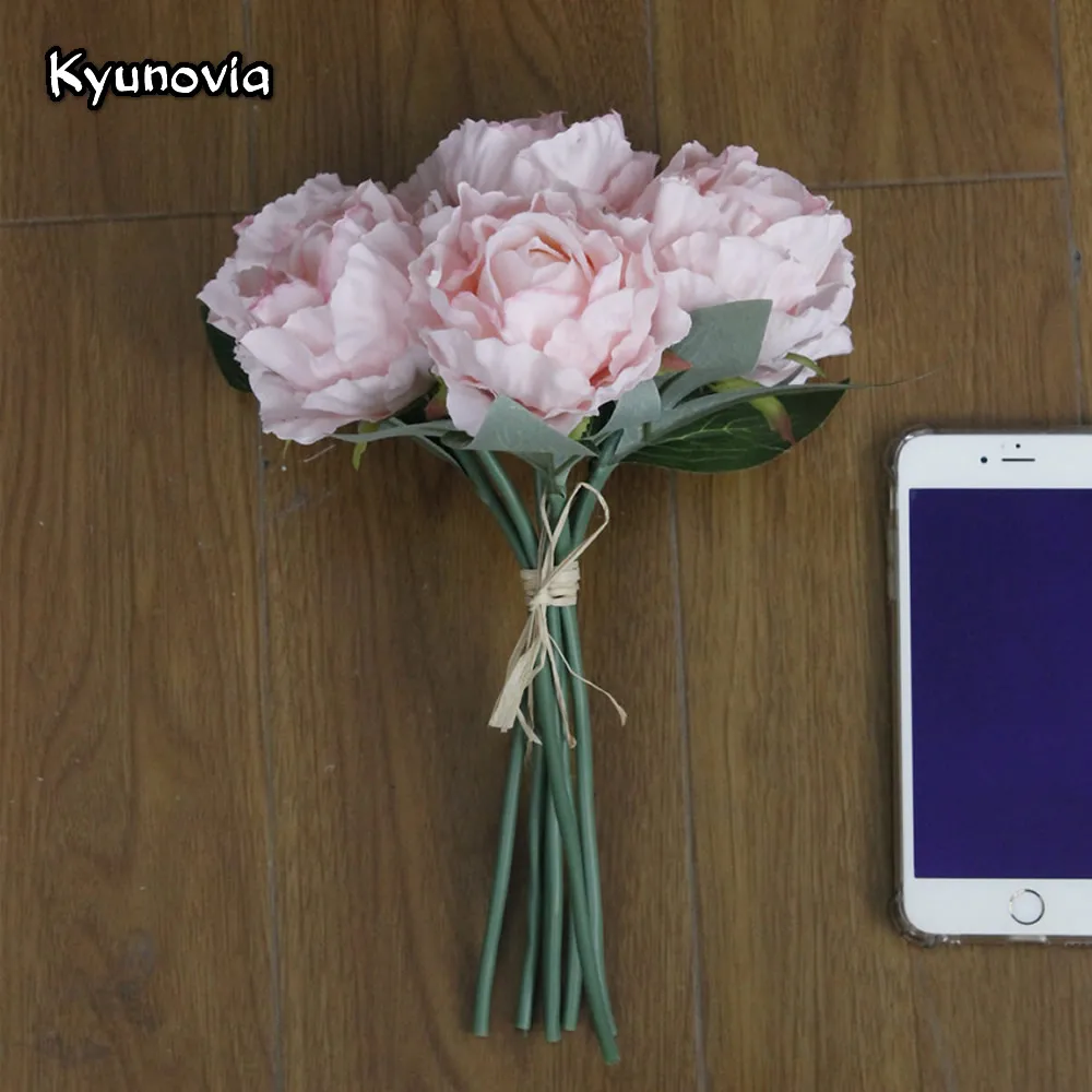 Искусственные пионы Kyunovia букет шелковых роз Букет пионов украшение для стола