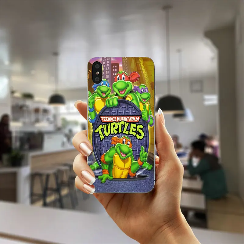 Soft Clear TPU Silicone Cell Phone Cases Coque for iPhone X 4 4S 5 5S 5C SE 6 6S 7 8 Plus Bags TMNT Teenage Mutant Ninja Turtles | Мобильные