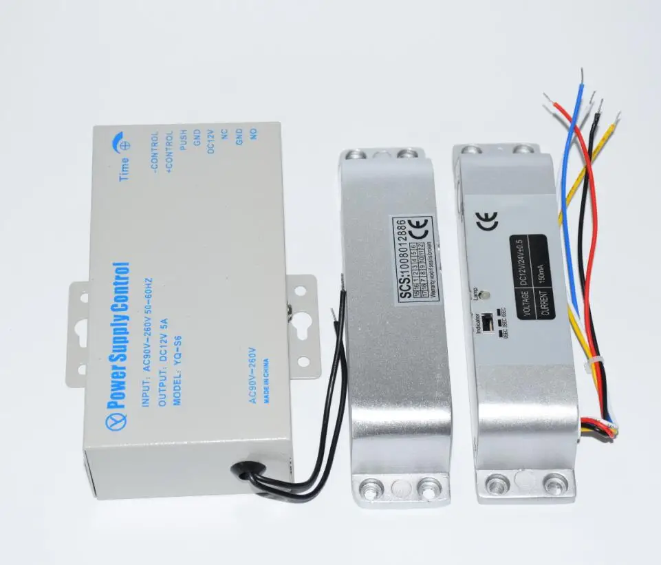 DC12V Fail Safe Электрический замок-болт с адаптером питания для контроля доступа к двери Система безопасности замок двери
