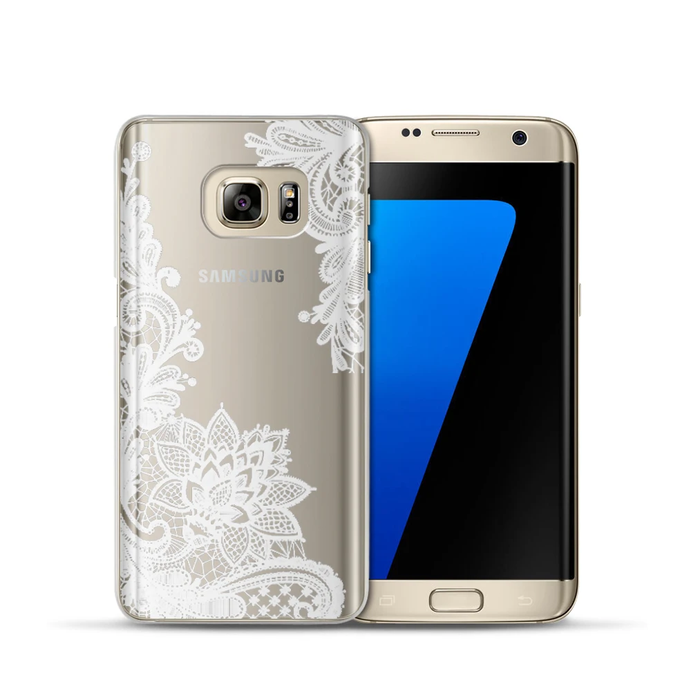 Floral Lace Mandala Case For Coque Samsung Galaxy S6 S7 Edge S8 S9 Plus J2 Prime J3 J5 J7 A3 A5 A7 15 2016 2017 Note 8 Cover |